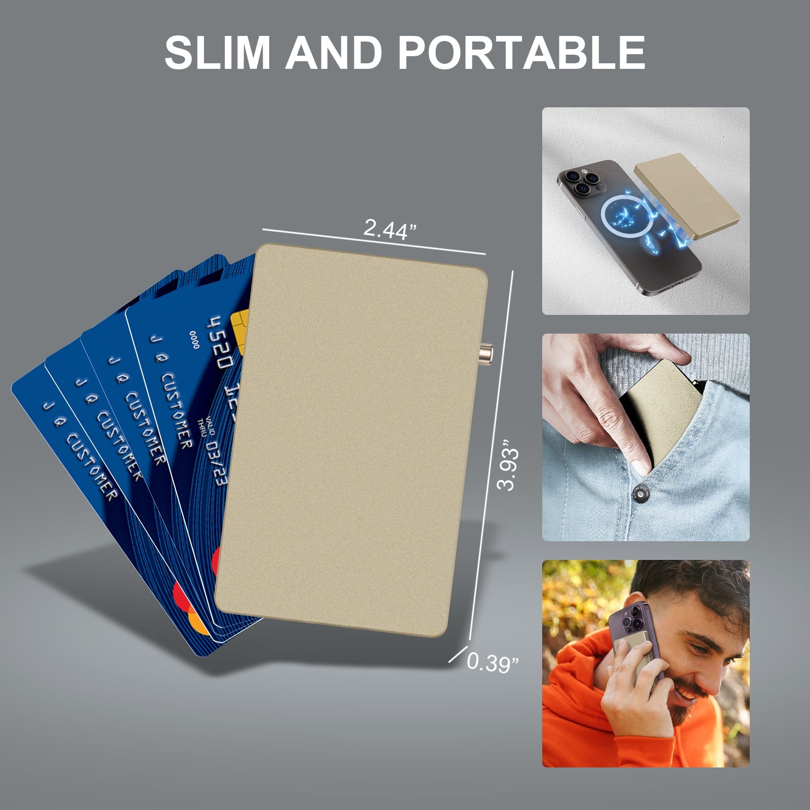 Cartera de aluminio antirrobo sultrendshop slim RFID Wallet