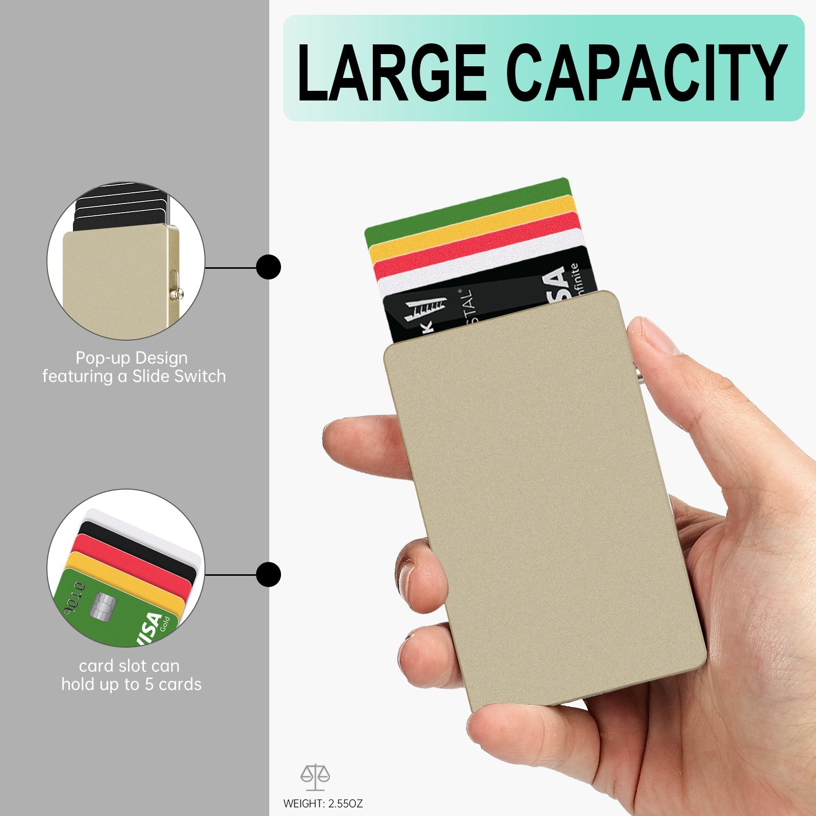 Cartera de aluminio antirrobo sultrendshop slim RFID Wallet